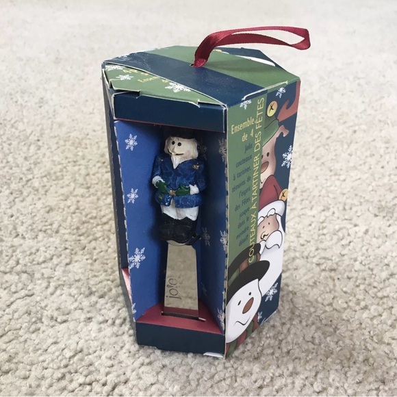 JOIE DE VIVRE Christmas Cheese Spreaders Knives 4 Pc Set Reindeer Santa Snowman - Picture 8 of 12